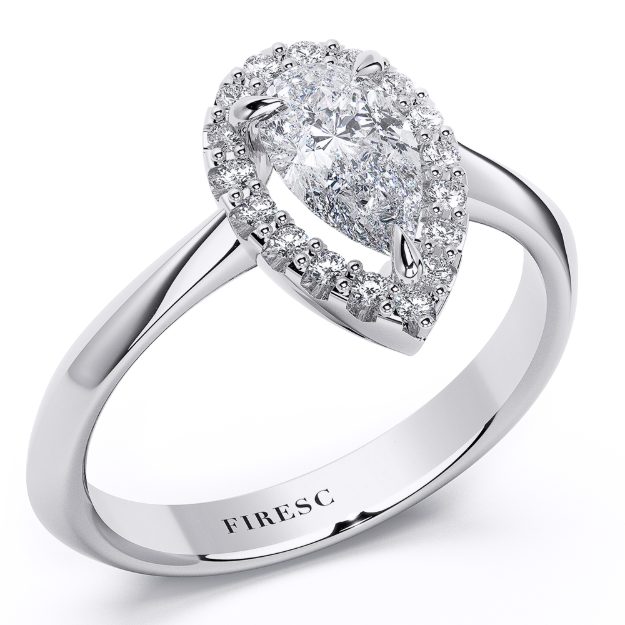 Engagement Ring AA277, 14K White 1
