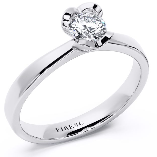 Engagement Ring AA60, 14K White 1