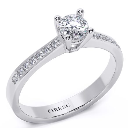 Engagement Ring AA43, White 1