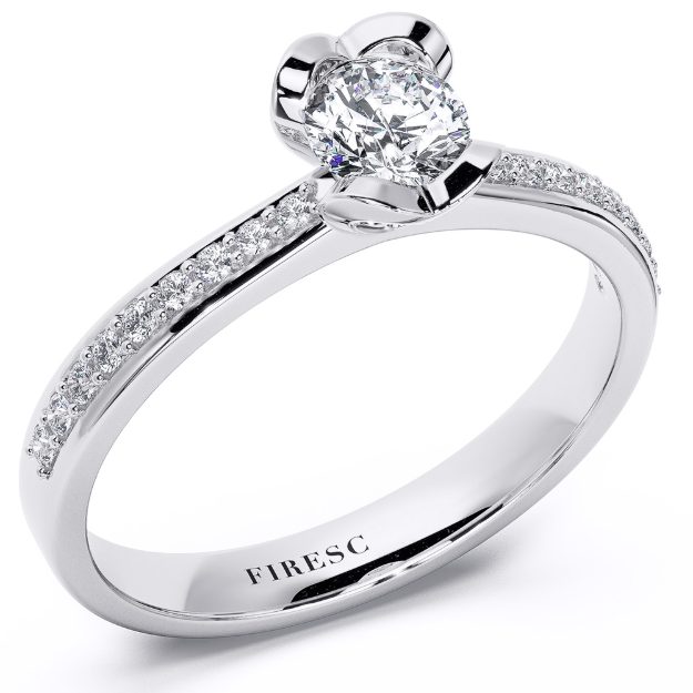 Engagement Ring AA60B, 14K White 1