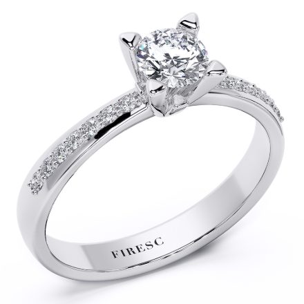 Engagement Ring AA08B, White 1