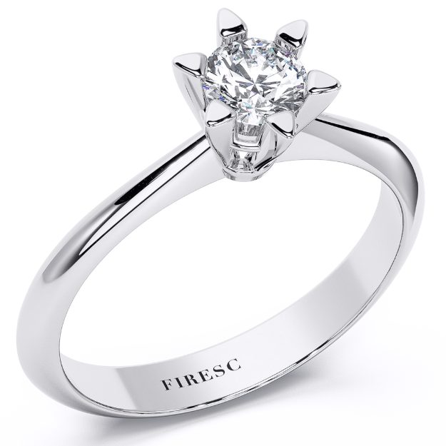 Engagement Ring AA01, 14K White 1