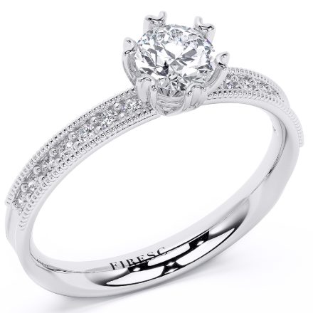 Engagement Ring AS02A, White 1