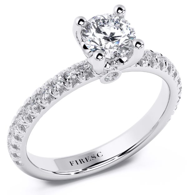Engagement Ring AA327B, 14K White 1
