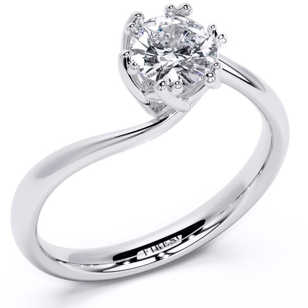Engagement Ring AA431, 14K White 1