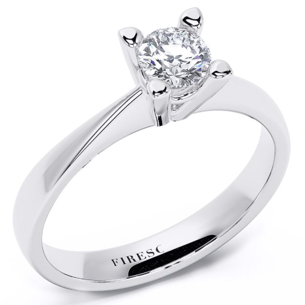 Inel de logodna AA02, 14K Alb 1