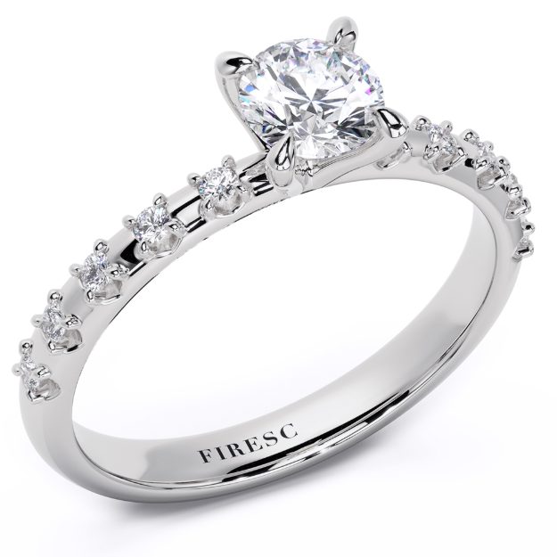Engagement Ring AA442, 14K White 1