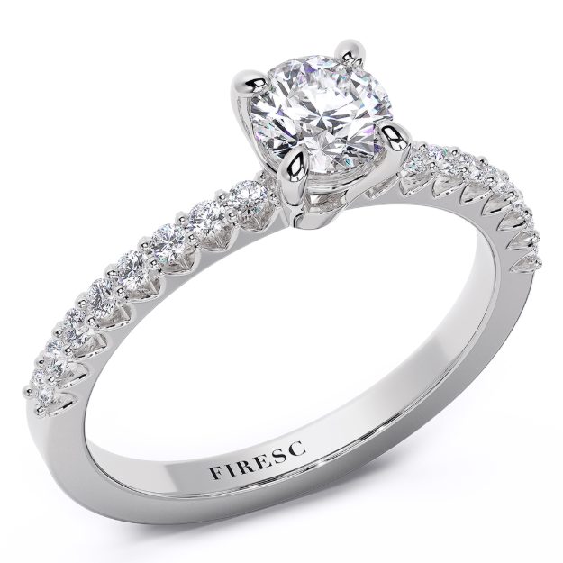 Engagement Ring AA326B, 14K White 1