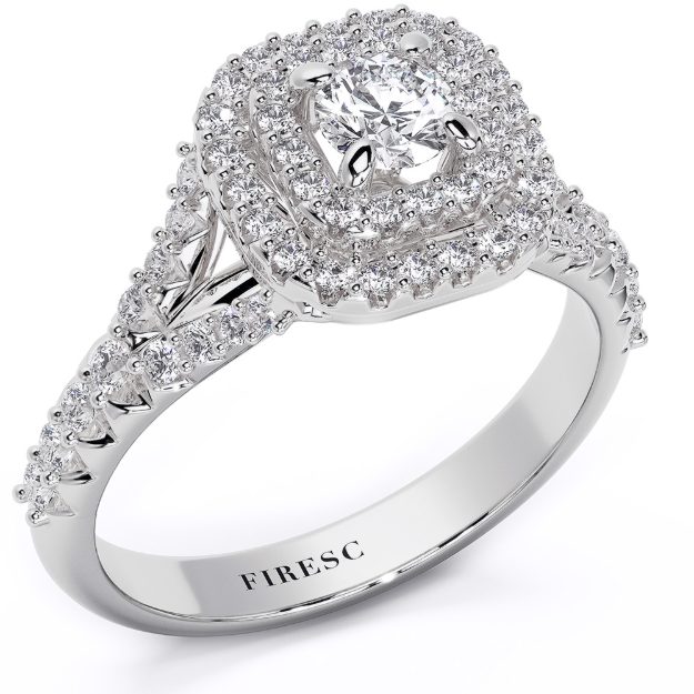 Engagement Ring AA194, 14K White 1