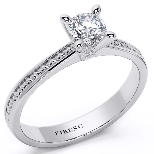 Engagement Ring IV78, 14K White 1