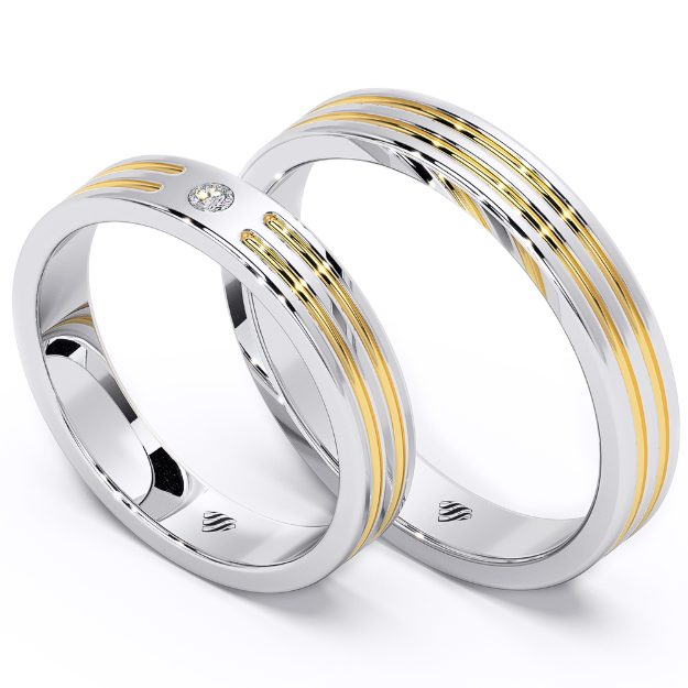 Wedding Rings VX31, 14K 1