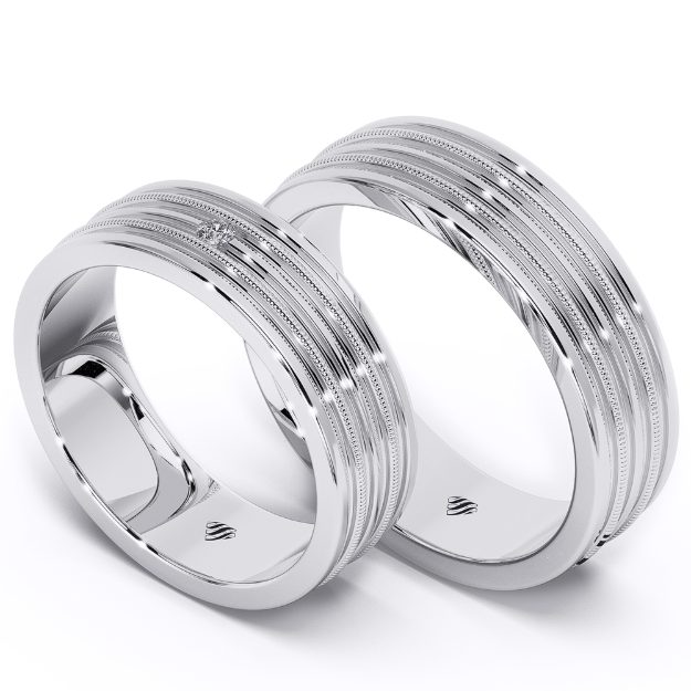 Set verighete VX60, 14K Platina 1