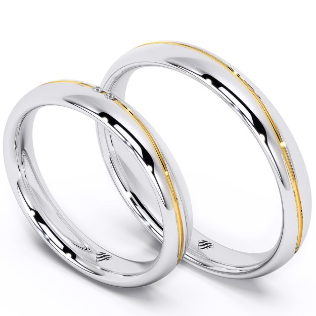 Set verighete VA04, 14K Galben 1