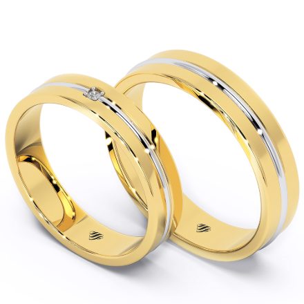 Wedding Rings VA29, Yellow 1
