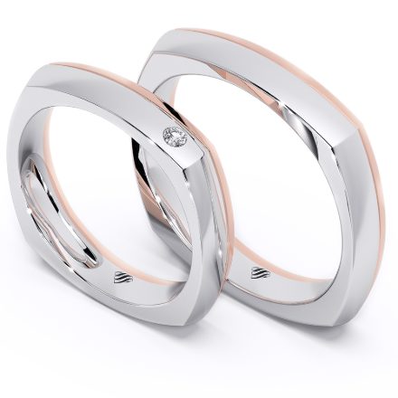 Wedding Rings VA43, White 1