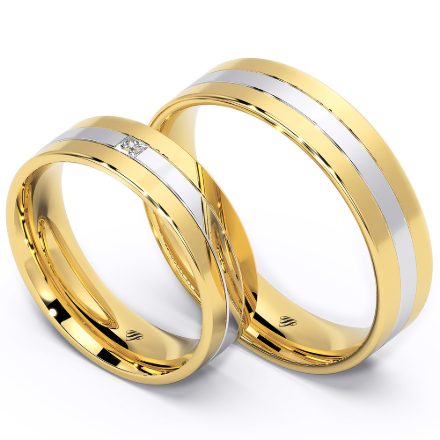 Wedding Rings VA42, Yellow 1