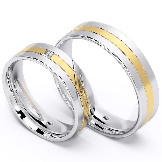 Wedding Rings VA42, 14K Yellow 1