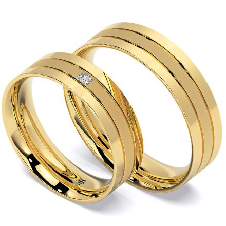 Wedding Rings VA58, Yellow 1