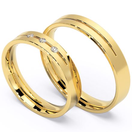 Wedding Rings VA77, Yellow 1