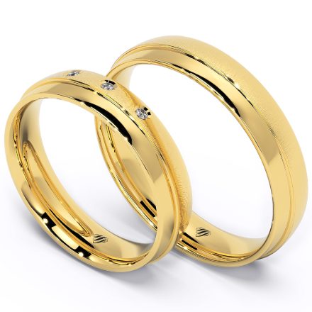 Wedding Rings VA28, Yellow 1