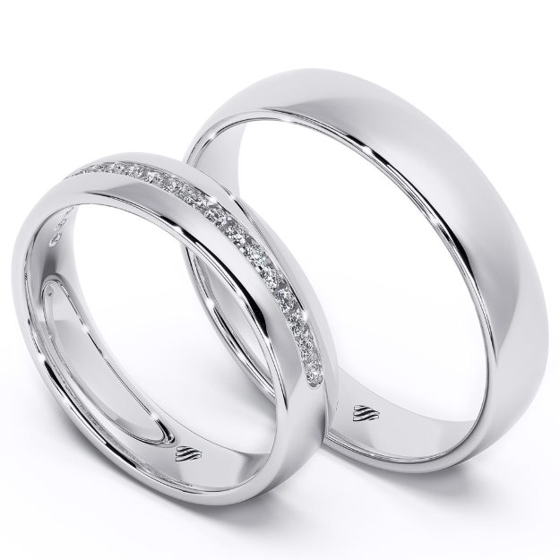 Set verighete VA93, 14K Platina 1