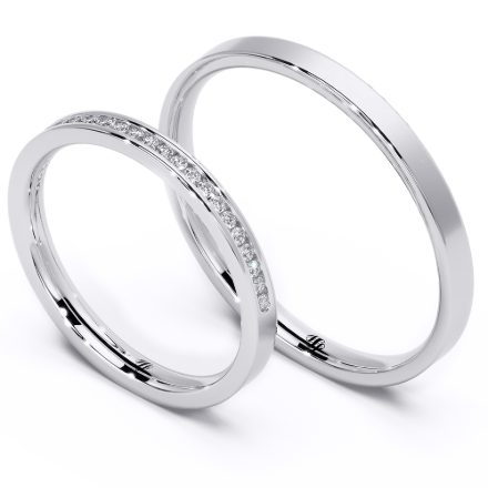 Wedding Rings VA48B, White 1