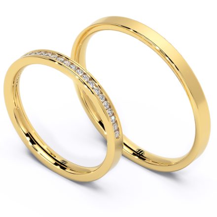 Wedding Rings VA48B, Yellow 1