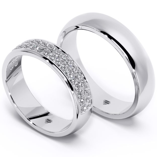 Set verighete VA91B, 14K Platina 1