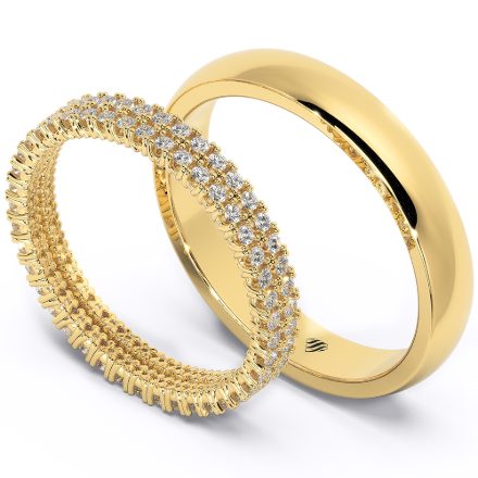 Wedding Rings VA72B, Yellow 1