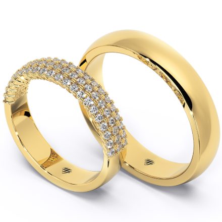 Wedding Rings VA72C, Yellow 1
