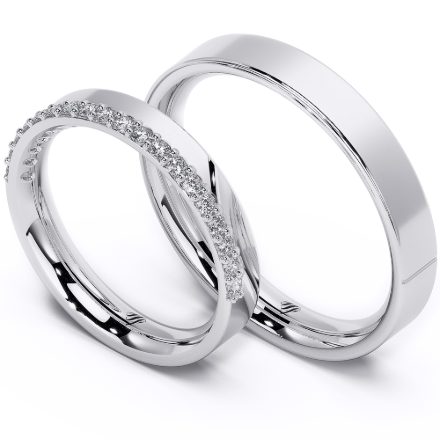 Wedding Rings VA101B, White 1