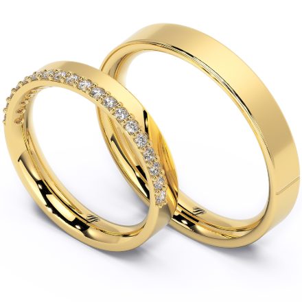 Wedding Rings VA101B, Yellow 1