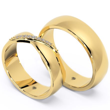 Wedding Rings VA102, Yellow 1