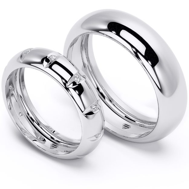 Wedding Rings VA107, 14K Platinum 1