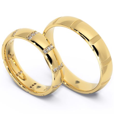 Wedding Rings VA108, Yellow 1