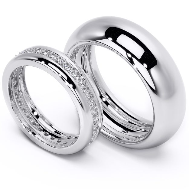 Wedding Rings VA109, 14K Platinum 1