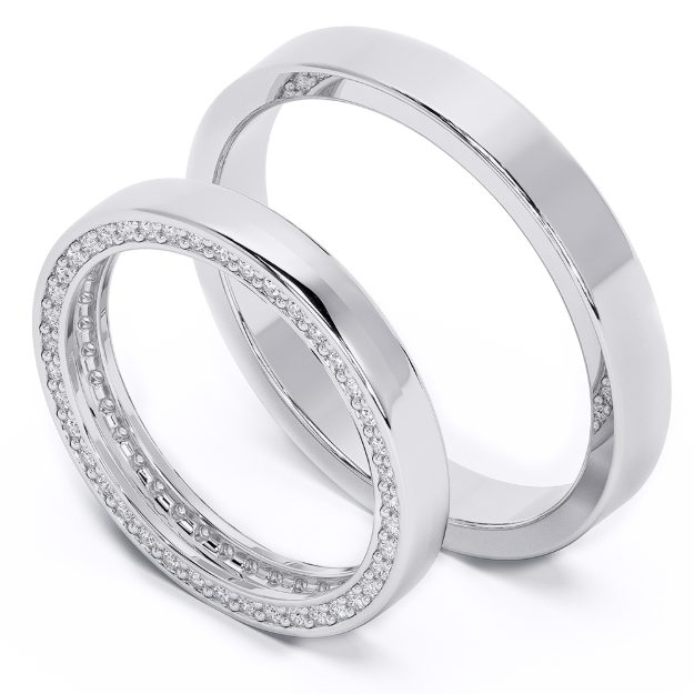 Set verighete VA111, 14K Platina 1