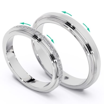 Wedding Rings VA114, White 1