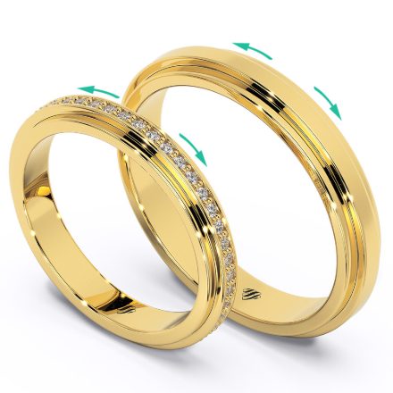 Wedding Rings VA114, Yellow 1