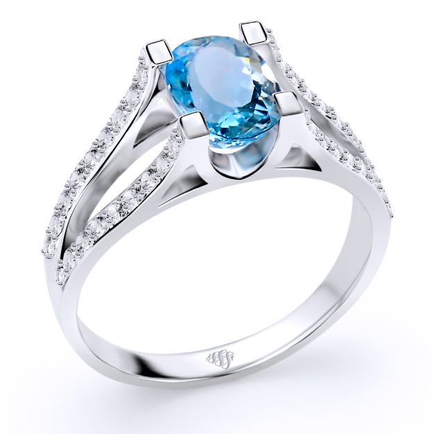 Ring AA133, 14K White 1