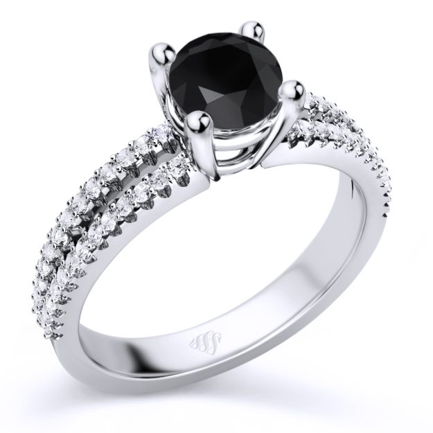 Inel AA49, 14K Alb 1