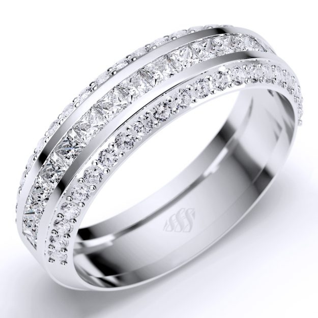 Inel AA103, 14K Alb 1
