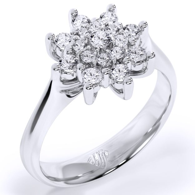 Inel AA145, 14K Alb 1