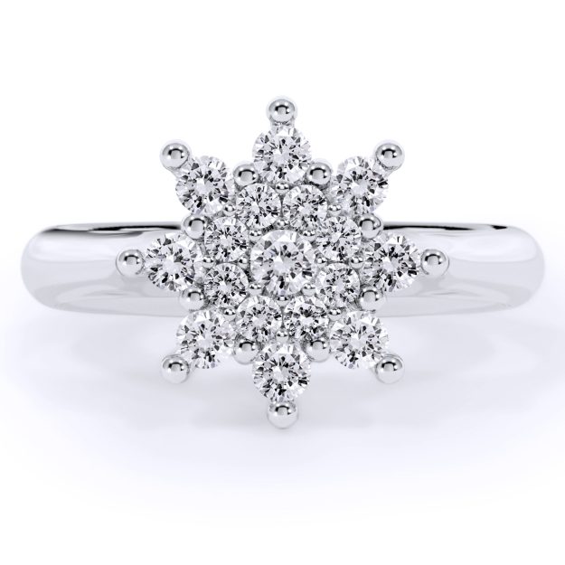 Inel AA145, 14K Alb 2