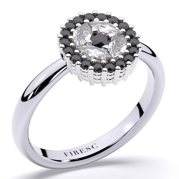 Inel AA206, 14K Alb 1