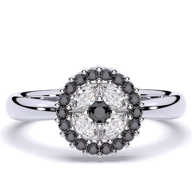 Inel AA206, 14K Alb 2
