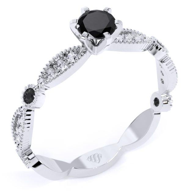 Inel AS03A, 14K Alb 1