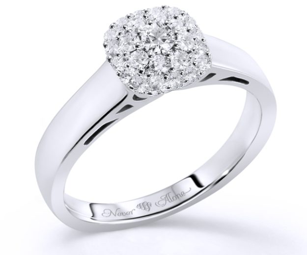 Inel AA296, 14K Alb 1