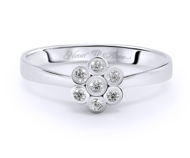 Inel AA177, 14K Alb 2