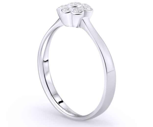 Inel AA177, 14K Alb 3